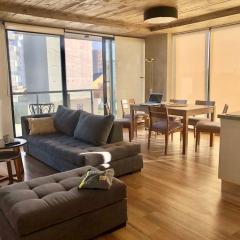 Moderno departamento nuevo con vista al mar.