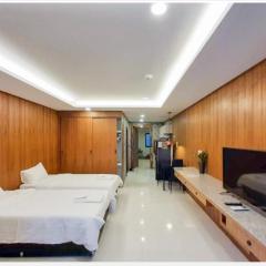 Private wooden style studio room in city area