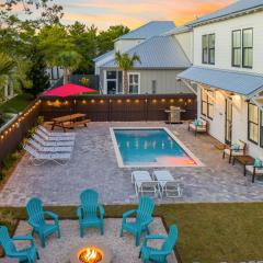 Walk2Beach, Private Htd Pool, FirePit, Arcade, 5-6 Cars