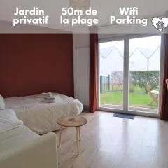 Jardin - à 50m de la plage - Wifi - Parking