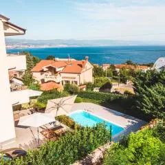 Panoramic apartment sea view and pool Opatija