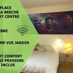 Le Galaxy centre la Brèche wifi calme vue jardin