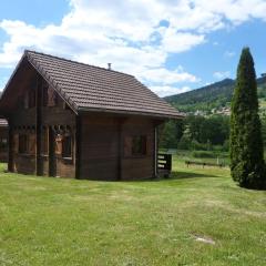 Wooden chalet in Vosges by a pond
