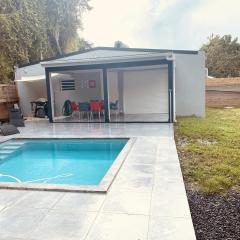 Villa de 2 chambres avec piscine privee jardin clos et wifi a Les Abymes a 5 km de la plage