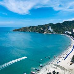 Espectacular vista a la playa el Rodadero