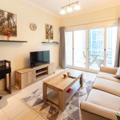 Elegant and spacious 1bed with 2 balconies in JLT - LAKV