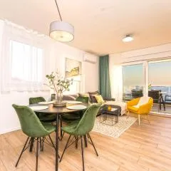 Blue waves, beachfront modern apartment