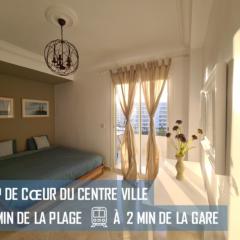 Superbe Appartement à 2 Min de la gare de Tanger et à 5 min de la plage Malabata