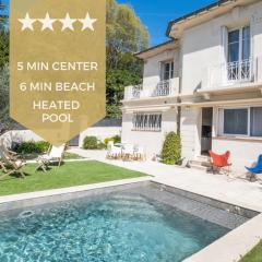 COUP DE COEUR  Maison pour 8 avec piscine à 5 pieds du centre de Cannes