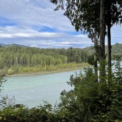 Spacious Riverside A-Frame Cabin w/ Mt Baker Views