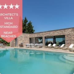Architect-Designed Villa with Heated Pool for 10 Guests!