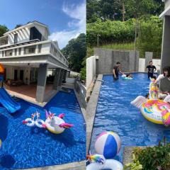 60PAX 9BR Villa Kids Swimming Pool, KTV, BBQ n Pool Tables near SPICE Arena Penang 9800 SQFT