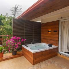 StayVista's Beyond The Blue Door - Valley-View Villa with Outdoor Jacuzzi & Massage Chair