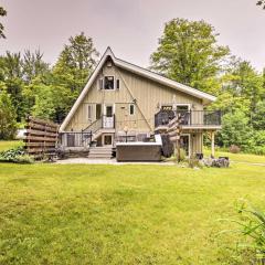 Inviting A-Frame Cabin with Saltwater Hot Tub!