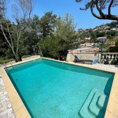 appartement bas de villa avec piscine privée partagée proche bord de mer