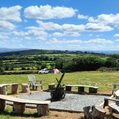 Summit Camping Kit Hill Cornwall Stunning Views Pitch Up or book Bella the Bell Tent