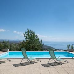 Villa Kruno, with the pool and spectacular sea view