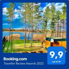 Makosieje Resort - komfortowy domek 30m od jeziora,ogrzewanie,wi-fi,widok na jezioro