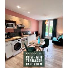 LE QUAI 4 - SUPERBE T2 LUMINEUX CALME - CLiM - TERRASSE - WiFi - Gare à 200m