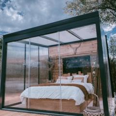 Cabane au style scandinave et son bain nordique