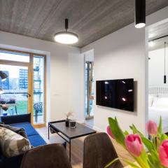 City Center Sanctuary Modern Studio with Electric Car-Friendly Features in Vilnius