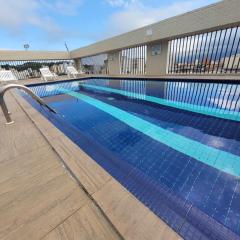 Flat Completo Novo a 350m da praia com piscina