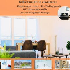 Bella Luna III - Elégant appartement centre ville - Parking gratuit - Wifi ultra rapide-Appareil Massage-Netflix-Jeu société