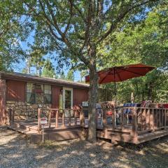 Pet-Friendly Ruidoso Cabin Deck, Fire Pit and Grill