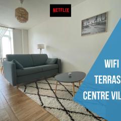 Superbe T2 Neuf Centre Ville Wifi Terrasse Netflix