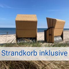 Böltser Hus Ferienwohnungen mit Strandkorb und Kamin 10 Gehminuten zum kurtaxefreien Sandstrand