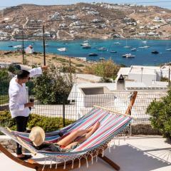Yalos Mykonos 4 Bedroom Luxury house 5 minute from Ornos Beach w sea & Sunset view