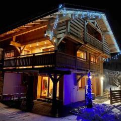 Androsace Appartement dans Chalet bois avec Jacuzzi privatif Terrasse et Vue Montagne