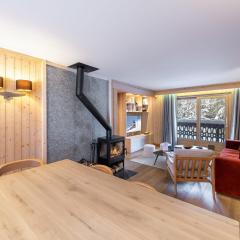 Appartement rénové avec 2 suites, balcon et poêle à bois, proche centre et remontées mécaniques, Megève - FR-1-569-39