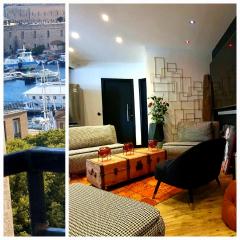 JO 2024 Marseille appartement avec parking jusqu'à 6 personnes au centre-ville Vieux-Port côté mer