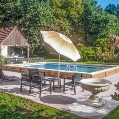 Lovely Home In Plounvez-modec With Heated Swimming Pool