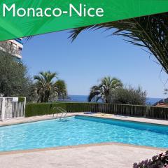 Studette avec Piscine au calme - Proche Nice et Monaco