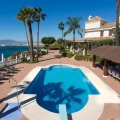 Andalusian villa on the sea and the bay of Malaga