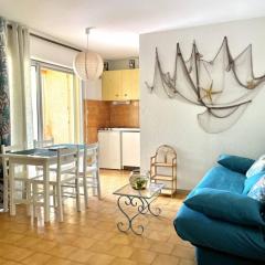 Studio cabine avec terrasse, 4 couchages, parking privé - Marseillan - FR-1-326-415