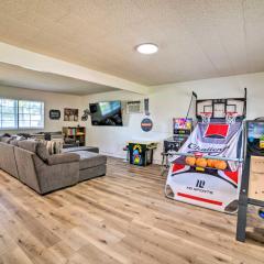 Spacious Riverside Home with Game Room and Yard