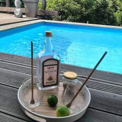 CHARMANT HAUT DE VILLA AVEC PISCINE PARTAGEE