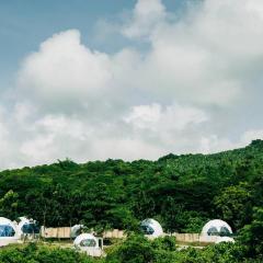 Family Getaway Dome Glamping w/ Private Hotspring
