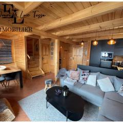 Grand chalet en bois avec vue splendide