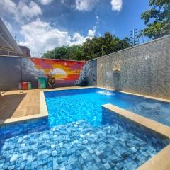 Casa com Piscina e 3 Quartos Climatizados 8km do Centro