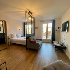 Le Verlaine, studio en centre ville à deux minutes des plages