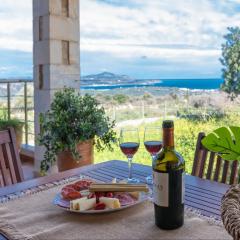 Stone villa Halepa with panoramic view.