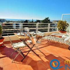 ApartHotel Riviera - Nice Cimiez - Luxueux Loft Appartement AC - Sea View - 2 Larges Terrasses - Esprit Penthouse - 2 Pièces - TERRASSE LOFT CIMIEZ