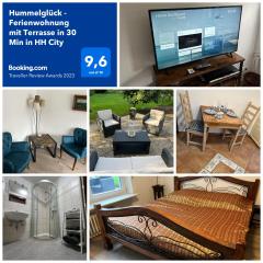Hummelglück - Ferienwohnung mit Terrasse in 30 Min in HH City