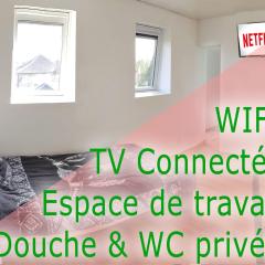 Semi studio - TV - WIFI - Salle de bain Privée