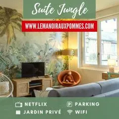 SUITE JUNGLE - JARDIN, NETFLIX et PARKING - Le Manoir aux Pommes