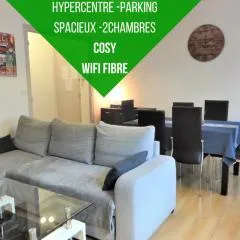 Le Voltaire -2 chambres- 70m2- HYPERCENTRE-Parking-WIFI FIBRE- Nouvelle literie